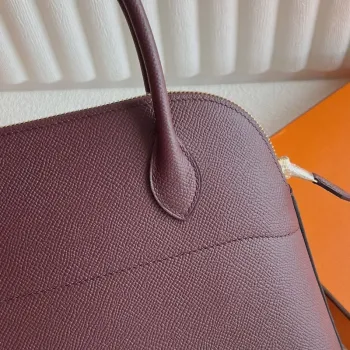 Hermes Bolide 1923 25 Handmade Bag in Bordeaux Epsom Calfskin