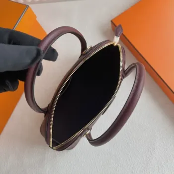 Hermes Bolide 1923 25 Handmade Bag in Bordeaux Epsom Calfskin