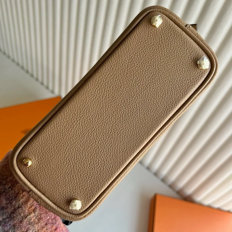 Hermes Bolide 1923 Mini Handmade Bag in Chai Evercolor Calfskin