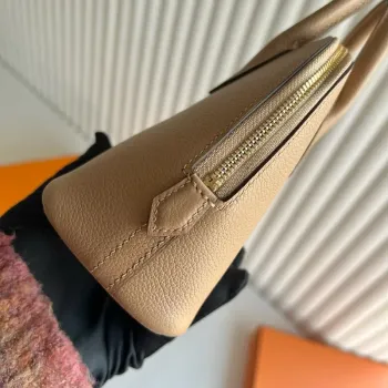 Hermes Bolide 1923 Mini Handmade Bag in Chai Evercolor Calfskin