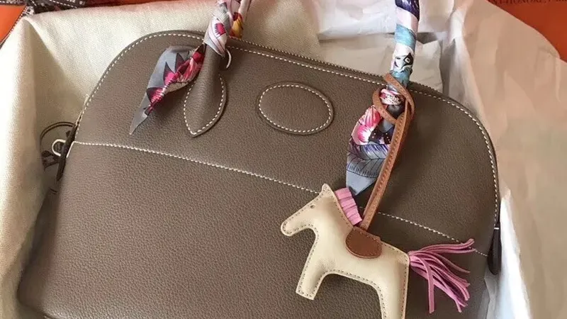 Christmas Special: Hermes Taupe Clemence Bolide 31cm — The Perfect Holiday Gift