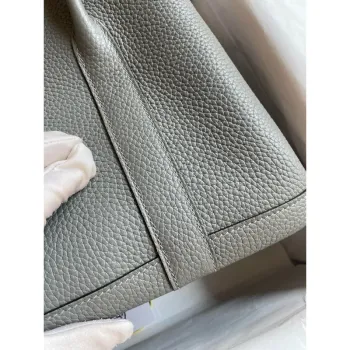 Hermes Garden Party 30 Handmade Bag in Gris Meyer Clemence Leather