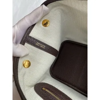 Hermes Garden Party 30 Handmade Bag in Ebene Clemence Leather