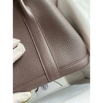 Hermes Garden Party 30 Handmade Bag in Ebene Clemence Leather