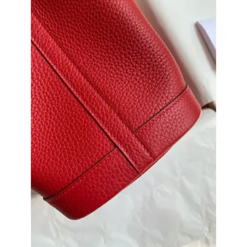 Hermes Garden Party 30 Handmade Bag in Red Clemence Leather