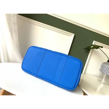 Hermes Blue Hydra Fjord Garden Party 30cm With Printed Lining