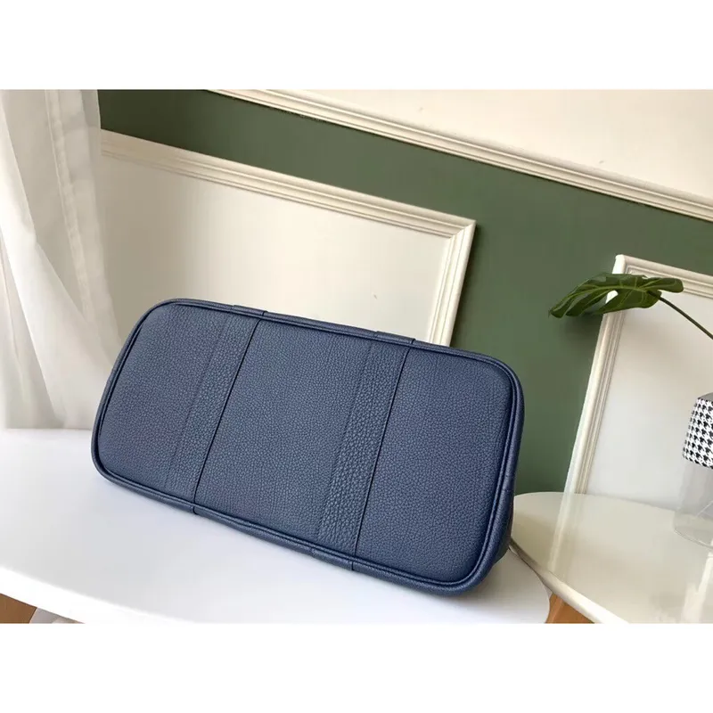 Hermes Navy Fjord Garden Party 30cm With Printed Lining