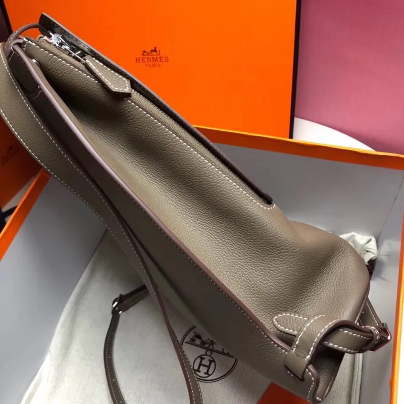 Hermes GR24 Backpack In Taupe Everycolor Calfskin