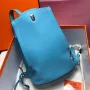 Hermes GR24 Backpack In Blue Everycolor Calfskin