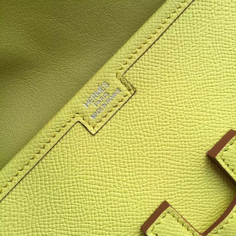 Hermes Yellow Epsom Jige Elan 29 Clutch Bag