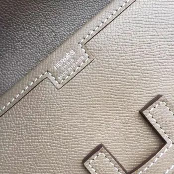 Hermes Etoupe Epsom Jige Elan 29 Clutch Bag