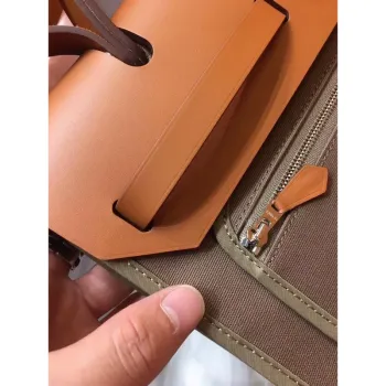 Hermes Herbag Zip 31cm Bag In Brown And Taupe