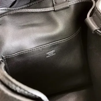 Hermes Licol 17cm Bag In Black Evercolor Calfskin