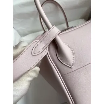 Hermes Lindy 26 Handmade Bag in Mauve Pale Swift Calfskin