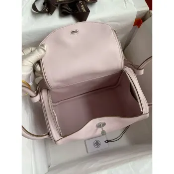 Hermes Lindy 26 Handmade Bag in Mauve Pale Swift Calfskin