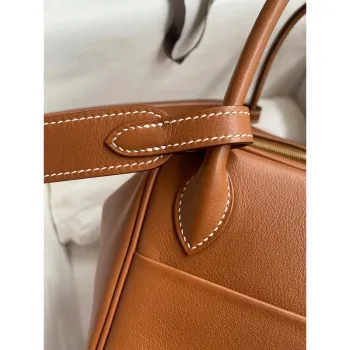 Hermes Lindy 26 Handmade Bag In Gold Swift Calfskin