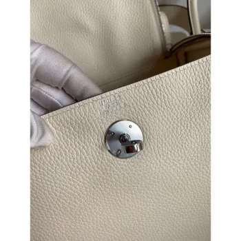 Hermes Lindy 26 Handmade Bag In Nata Clemence Leather