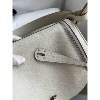 Hermes Lindy 26 Handmade Bag in Beton Swift Calfskin
