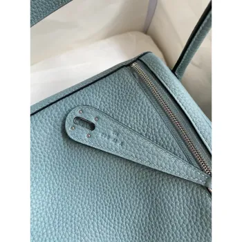 Hermes Lindy 26 Handmade Bag In Ciel Clemence Leather