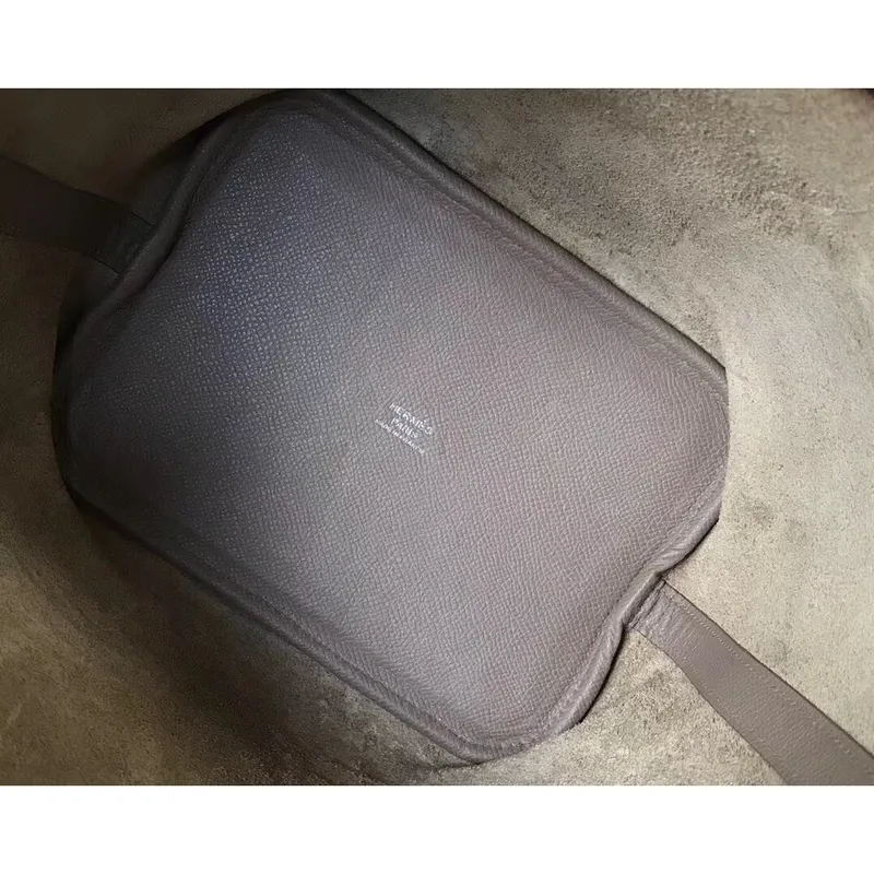 Hermes Taupe Picotin Lock 18 Bag With Braided Handles