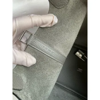 Hermes Picotin Lock 18 Handmade Bag in Gris Meyer Clemence Leather