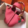 Hermes Rose Lipstick Picotin Lock PM 18cm Handmade Bag