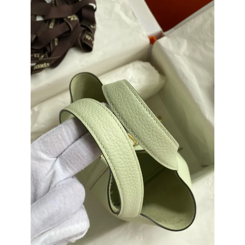 Hermes Picotin Lock 18 Handmade Bag in Vert Fizz Clemence Leather