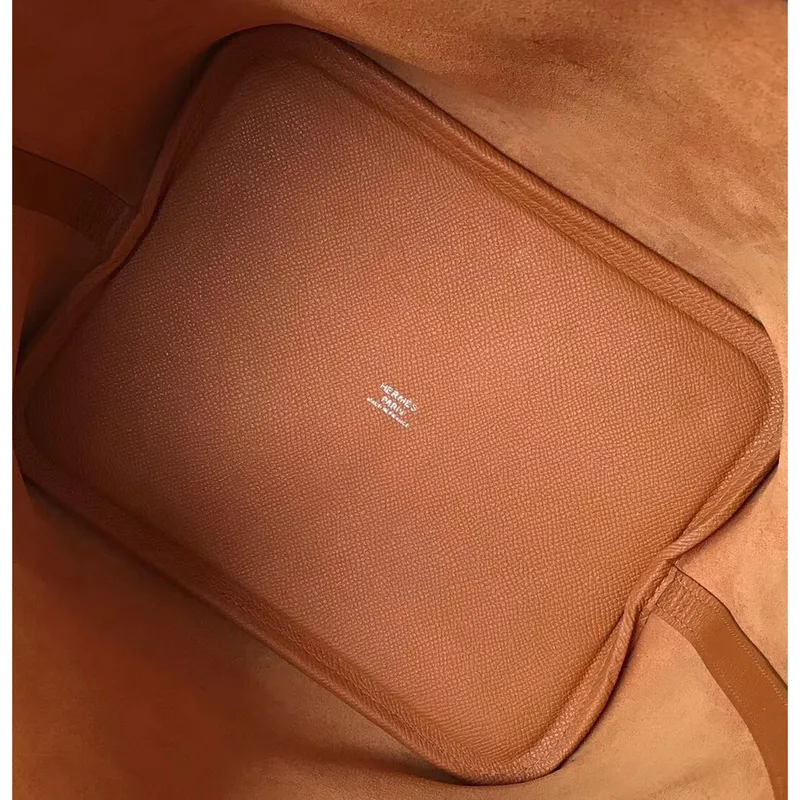 Hermes Gold Picotin Lock 22 Bag With Braided Handles