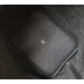 Hermes Black Picotin Lock 22 Bag With Braided Handles