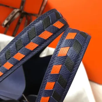 Hermes Sapphire Picotin Lock 22 Bag With Braided Handles