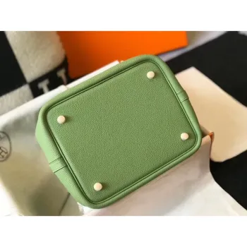 Hermes Vert Criquet Picotin Lock MM 22cm Handmade Bag