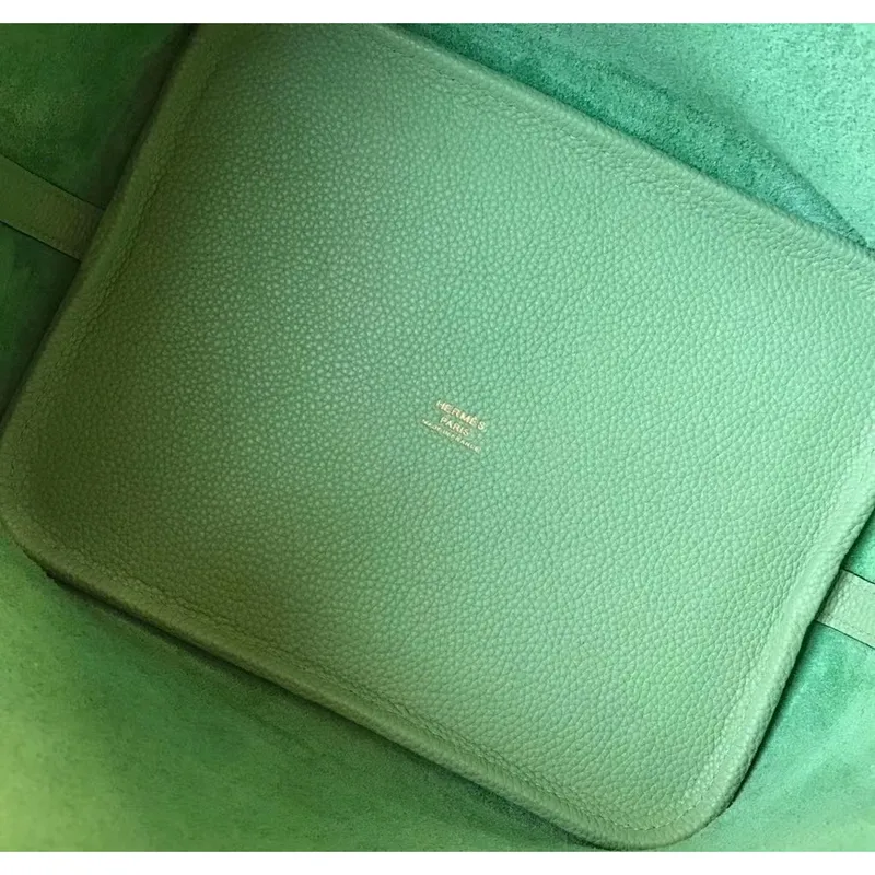 Hermes Vert Criquet Picotin Lock MM 22cm Handmade Bag
