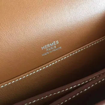 Hermes Mini Sac Roulis Bag In Caramel Swift Leather