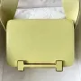 Hermes Geta Handmade Bag In Jaune Bourgeon Chevre Mysore Leather