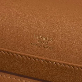 Hermes Geta Handmade Bag In Caramel Chevre Mysore Leather