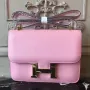 Hermes Pink Constance MM 24cm Epsom Leather Bag