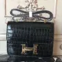 Hermes Black Constance MM 24cm Crocodile Bag