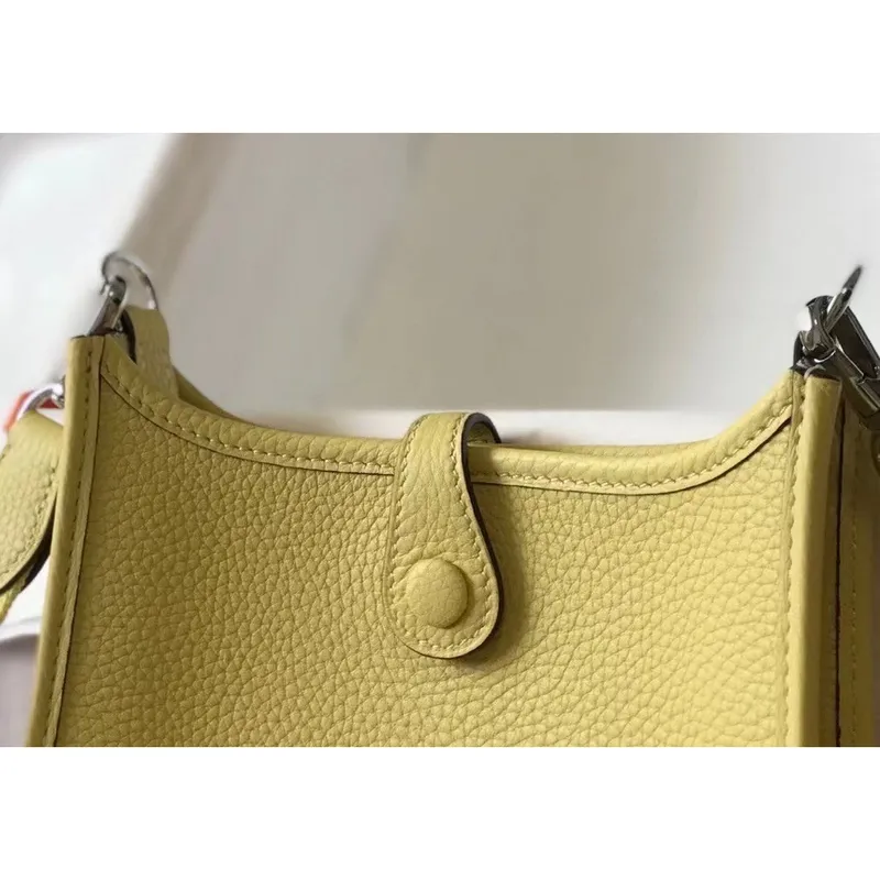 Hermes Evelyne III TPM Bag In Jaune Poussin Clemence Leather