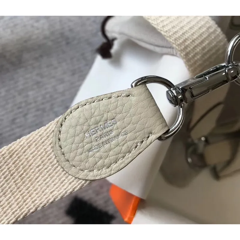 Hermes Evelyne III TPM Bag In Beton Clemence Leather