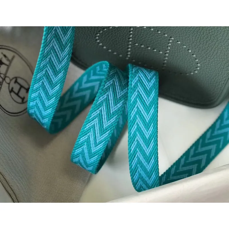 Hermes Evelyne III TPM Bag In Vert Amande Clemence Leather