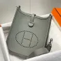 Hermes Evelyne III TPM Bag In Gris Meyer Clemence Leather