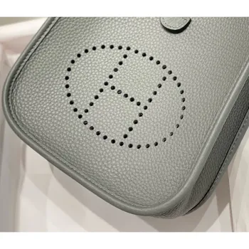 Hermes Evelyne III TPM Bag In Gris Meyer Clemence Leather