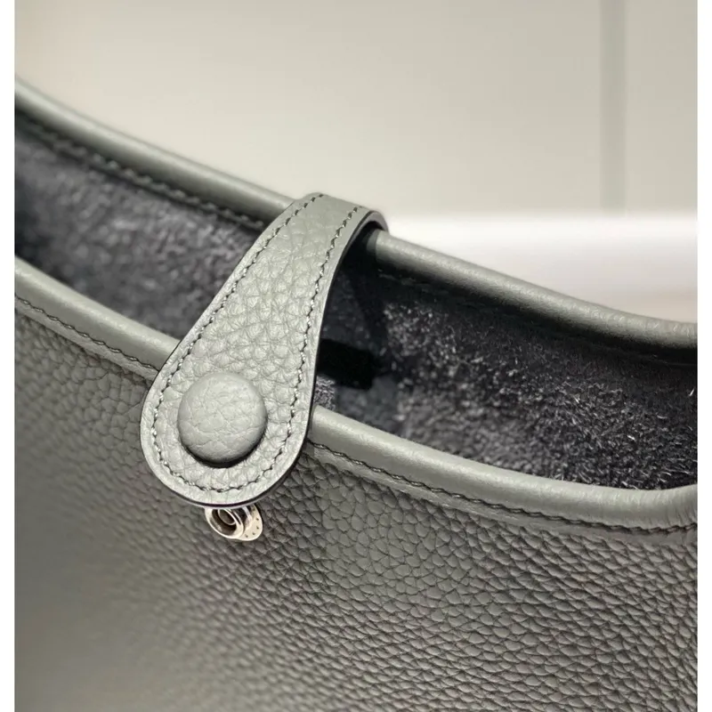 Hermes Evelyne III TPM Bag In Gris Meyer Clemence Leather