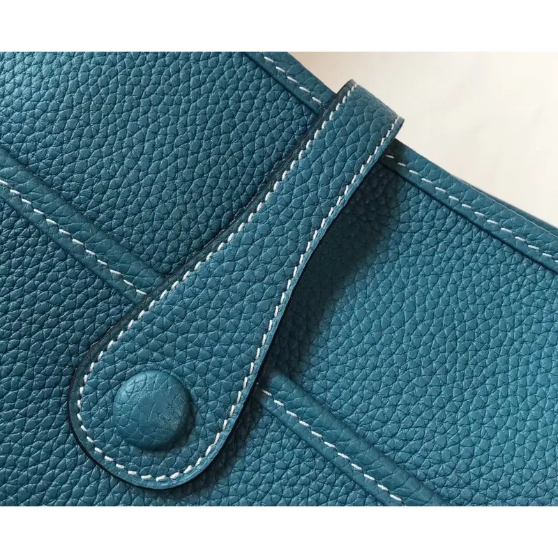 Hermes Evelyne III 29 Bag In Blue Jean Clemence Leather