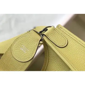 Hermes Evelyne III 29 Bag In Jaune Poussin Clemence Leather