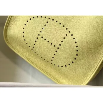 Hermes Evelyne III 29 Bag In Jaune Poussin Clemence Leather