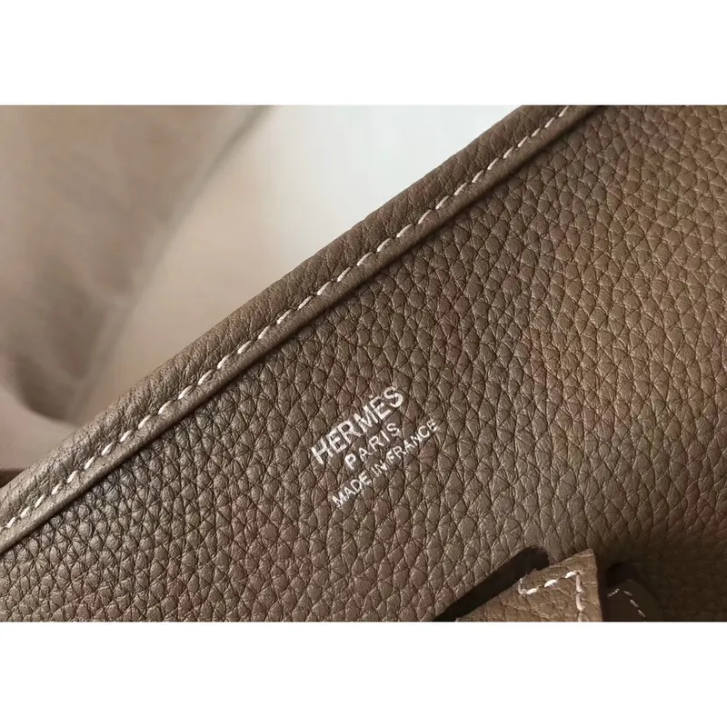 Hermes Evelyne III 29 Bag In Tourterelle Clemence Leather
