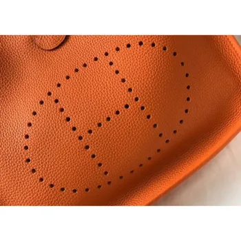 Hermes Evelyne III 29 Bag In Orange Clemence Leather