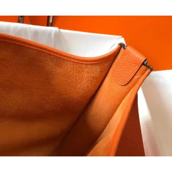 Hermes Evelyne III 29 Bag In Orange Clemence Leather