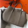 Hermes Garden Party 30 Bag In Taupe Clemence Leather